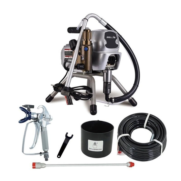 iBELL APS2130 Airless Paint Sprayer Machine with Powerful 840W Motor, Max Pressure 22.7MPa/3300psi, 2.1L/Min Flow Rate and 15M High Pressure Hose...