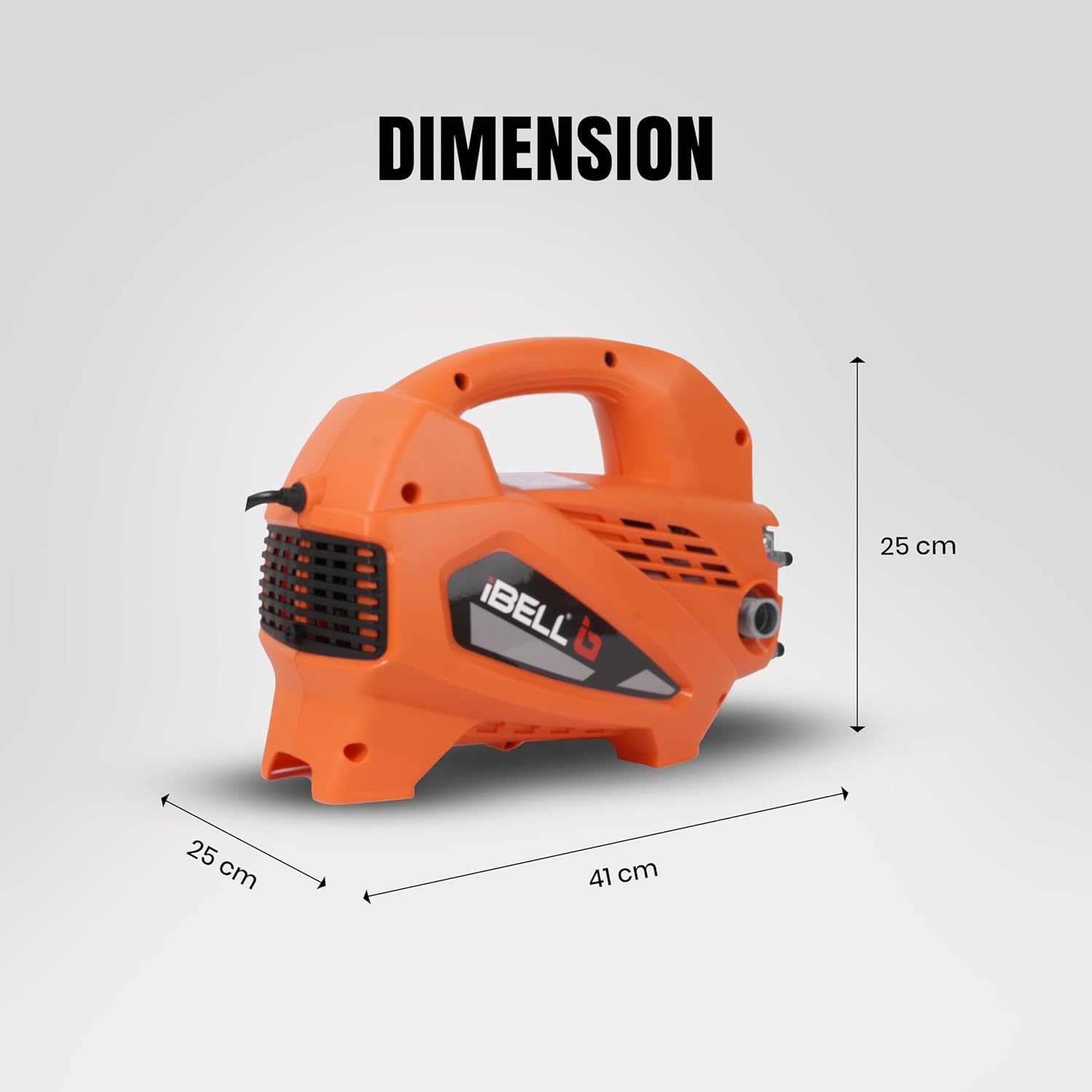 IBELL Microjet High Pressure Washer, 1700W Induction Motor, 130 Bar Car Washer High Pressure Gun, 6.9 L/Min Flow, 5 M Hose, Turbo Nozzle, Portable Pressure Washer (Premium Edition)