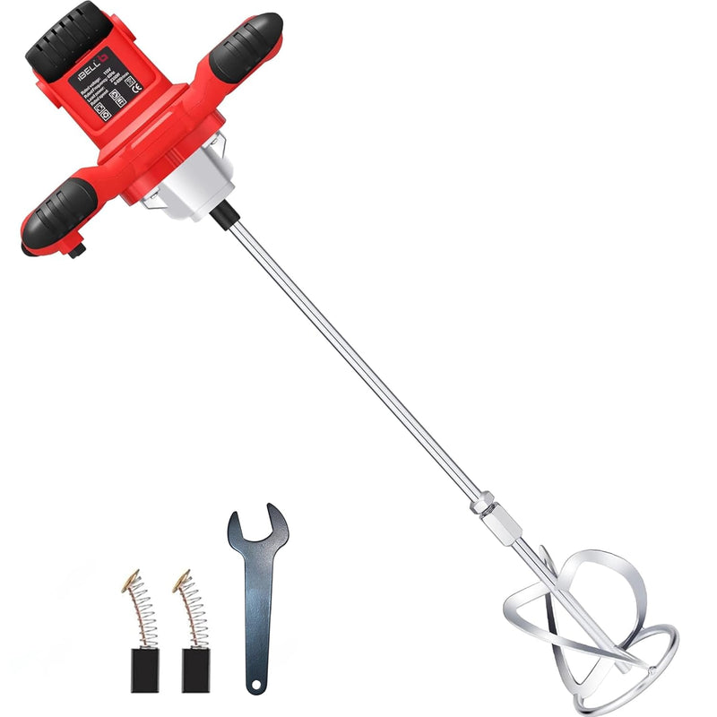IBELL Handheld Paint Mixer Electric Stirrer Paint Cement Putty Paste Feed Mixer Blender Multipurpose Stirring Machine 1600W (PM1600)