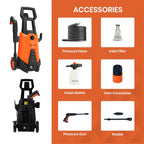 IBELL WIND66 Pressure Car Washer, 1550 Watts Motor, 120 Bar Car Washer High Pressure Gun, 6.7 L/Min Flow, 5M Hose, Portable Pressure Washer for Car, Bike, Home & Outdoor Cleaning