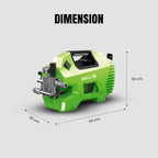 IBELL iGreen550 High Pressure Washer, 2200W Induction Motor, 160 Bar Car Washer High Pressure Gun, 7.4 L/Min Flow, 5M Hose, Portable Pressure Washer for Car, Bike, Home & Outdoor Cleaning