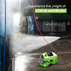 IBELL iGreen550 High Pressure Washer, 2200W Induction Motor, 160 Bar Car Washer High Pressure Gun, 7.4 L/Min Flow, 5M Hose, Portable Pressure Washer for Car, Bike, Home & Outdoor Cleaning