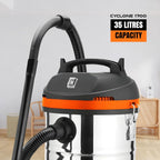 IBELL Cyclone1700 Industrial Series HEPA Filter 35L 20kPa Pressure Stainless Steel Tank Wet/Dry Vacuum Cleaner with Blower Function