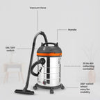 IBELL Cyclone1700 Industrial Series HEPA Filter 35L 20kPa Pressure Stainless Steel Tank Wet/Dry Vacuum Cleaner with Blower Function