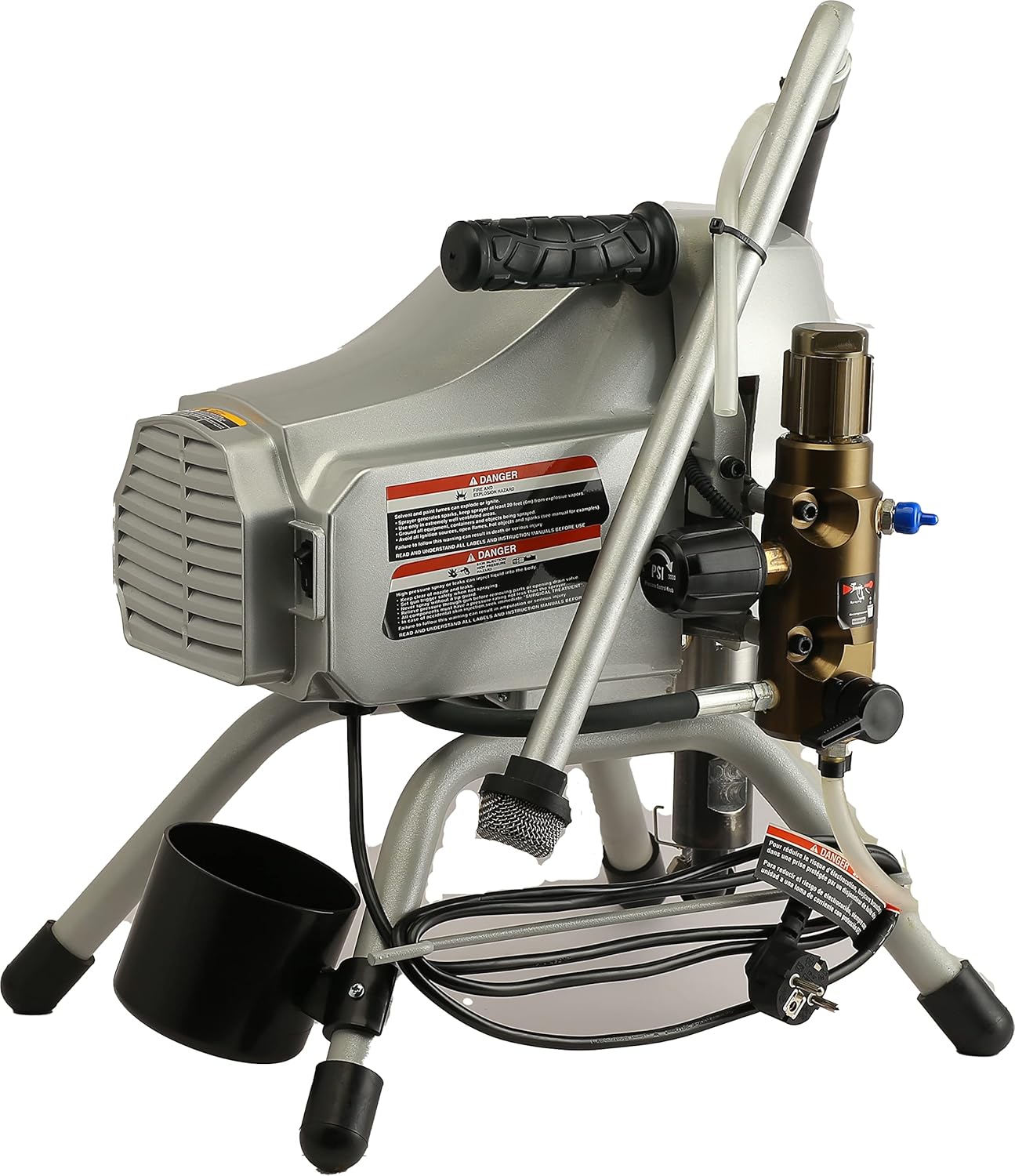 iBELL APS2130 Airless Paint Sprayer Machine with Powerful 840W Motor, Max Pressure 22.7MPa/3300psi, 2.1L/Min Flow Rate and 15M High Pressure Hose...