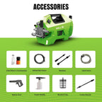 IBELL iGreen550 High Pressure Washer, 2200W Induction Motor, 160 Bar Car Washer High Pressure Gun, 7.4 L/Min Flow, 5M Hose, Portable Pressure Washer for Car, Bike, Home & Outdoor Cleaning