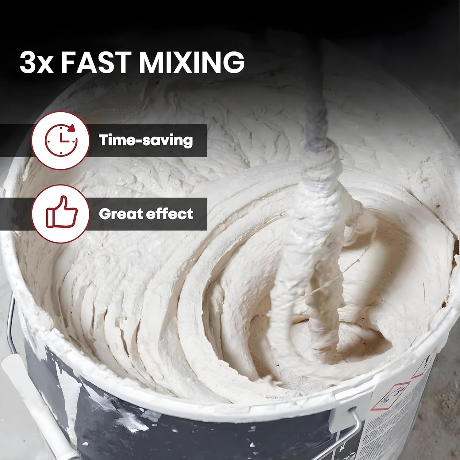 IBELL Handheld Paint Mixer Electric Stirrer Paint Cement Putty Paste Feed Mixer Blender Multipurpose Stirring Machine 1600W (PM1600)
