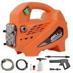 IBELL Microjet High Pressure Washer, 1700W Induction Motor, 130 Bar Car Washer High Pressure Gun, 6.9 L/Min Flow, 5 M Hose, Turbo Nozzle, Portable Pressure Washer (Premium Edition)