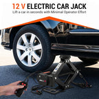 IBELL 12V DC Electric Scissor Jack Tool Kit Lift Upto 2 Ton Weight, Electric Floor Jack, (Height Upto 13.8 Inches)