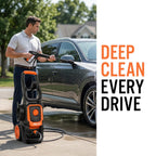IBELL WIND60 High Pressure Washer, 1600W Induction Motor, 125 Bar Car Washer High Pressure Gun, 6 L/Min Flow, 5M Hose, Portable Pressure Washer for Car, Bike, Home & Outdoor Cleaning