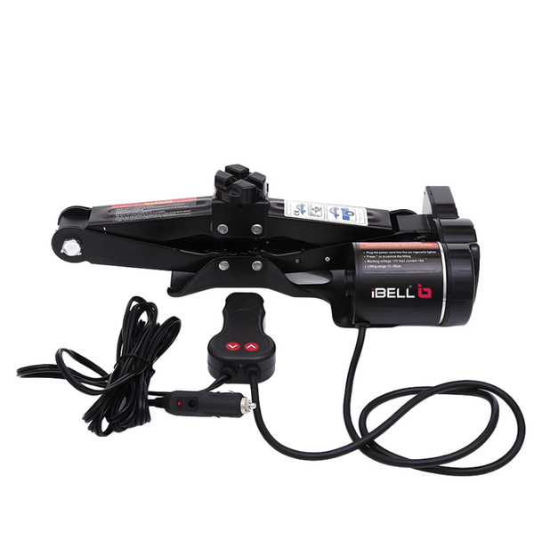 IBELL 12V DC Electric Scissor Jack Tool Kit Lift Upto 2 Ton Weight, Electric Floor Jack, (Height Upto 13.8 Inches)